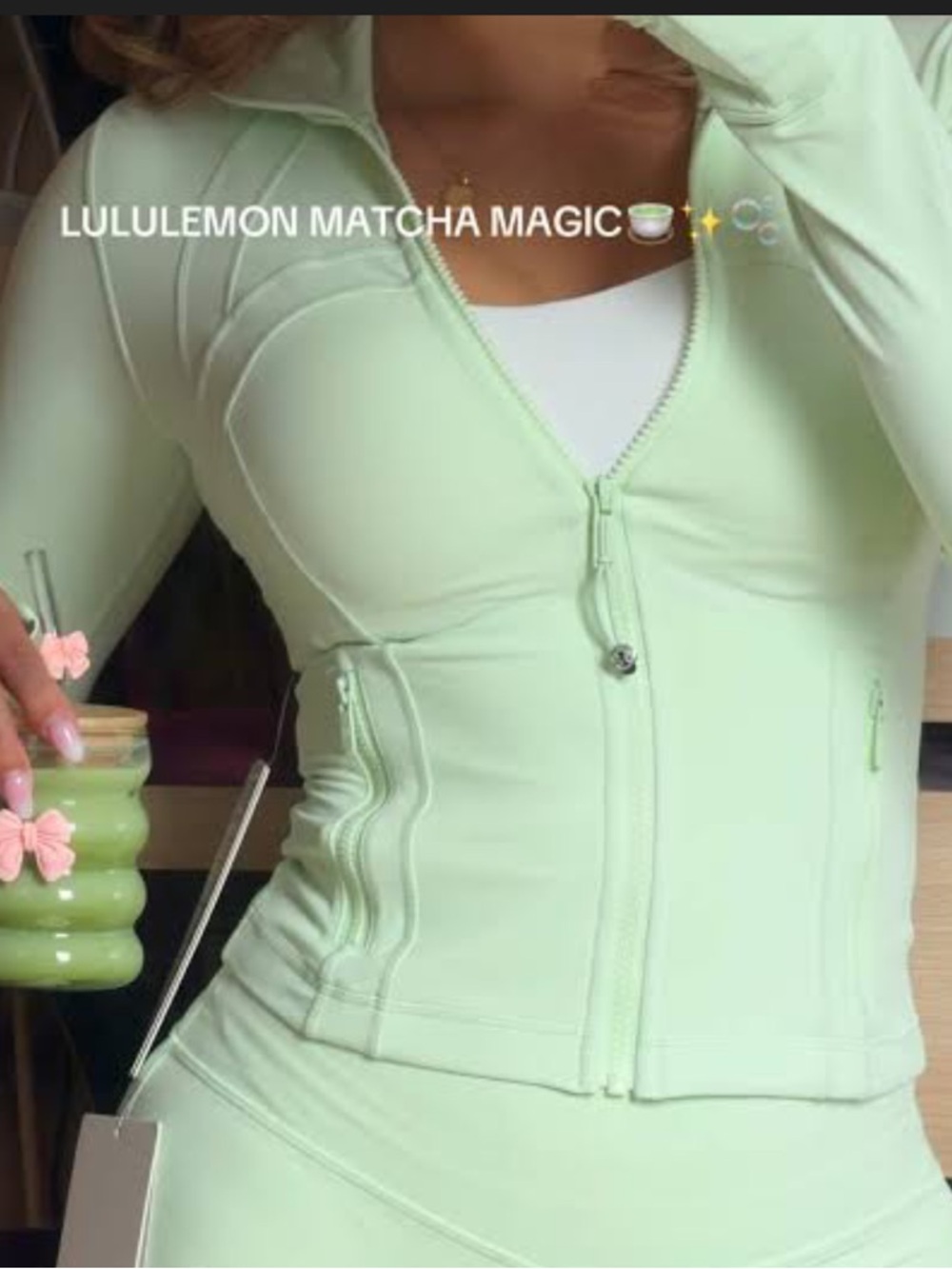 Lululemon Cropped Define Jacket Magic Matcha Size 6 BNWT